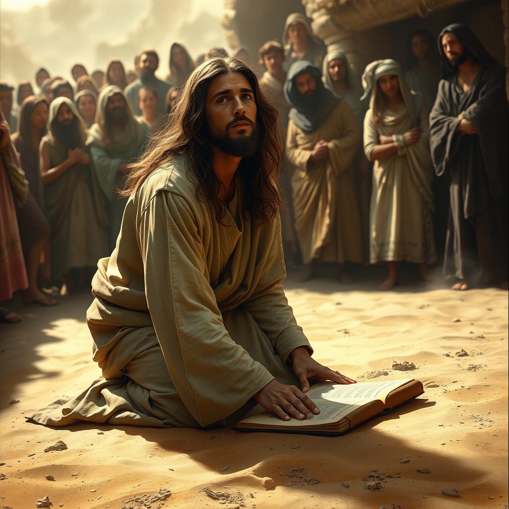 The Moment of Reflection: Jesus Writing in the Sand