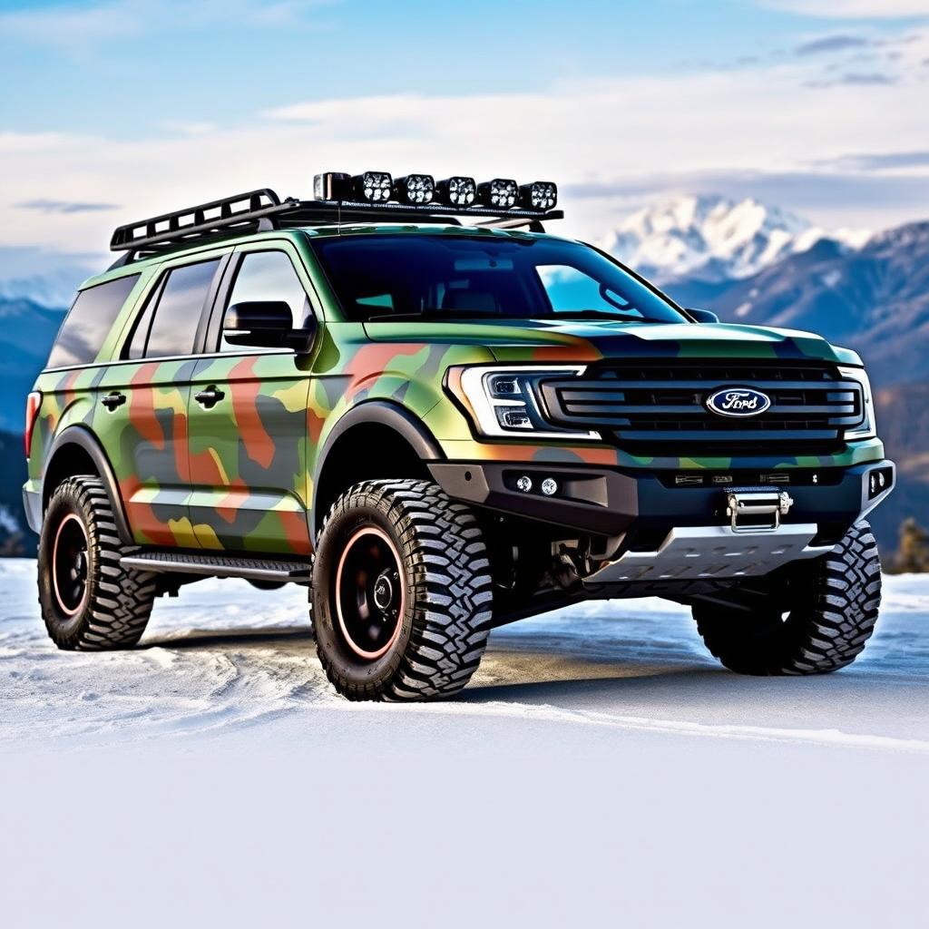 A customized Ford Expedition Tremor, designed for extreme off-road adventures