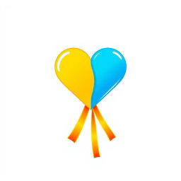 A logo design suitable for printing on a t-shirt featuring a heart-shaped ribbon with tails cascading from the bottom