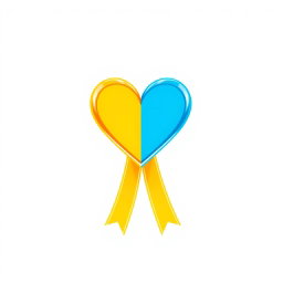 A logo design suitable for printing on a t-shirt featuring a heart-shaped ribbon with tails cascading from the bottom