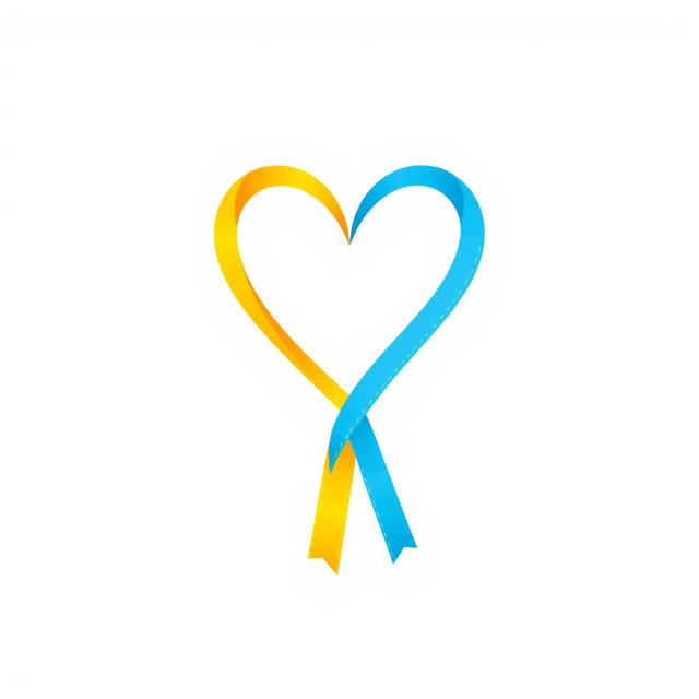 A logo design suitable for printing on a t-shirt featuring a heart-shaped ribbon with ribbon tails flowing from the bottom