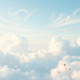A captivating representation of air as an element, featuring a whimsical and ethereal landscape