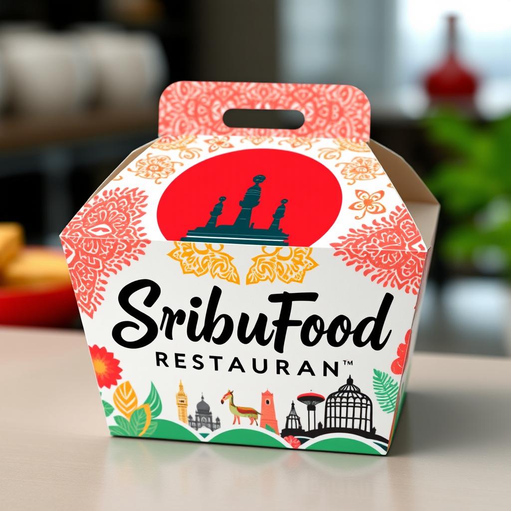 Vibrant Take-Away Food Box Design for SribuFood Restaurant