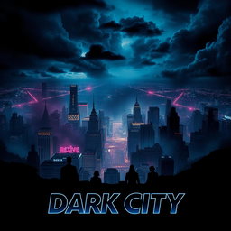 A captivating movie poster for a film titled 'Dark City'
