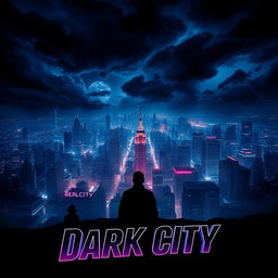 A captivating movie poster for a film titled 'Dark City'