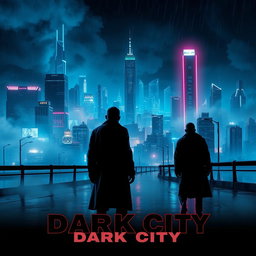 A striking movie poster for a film titled 'Dark City'
