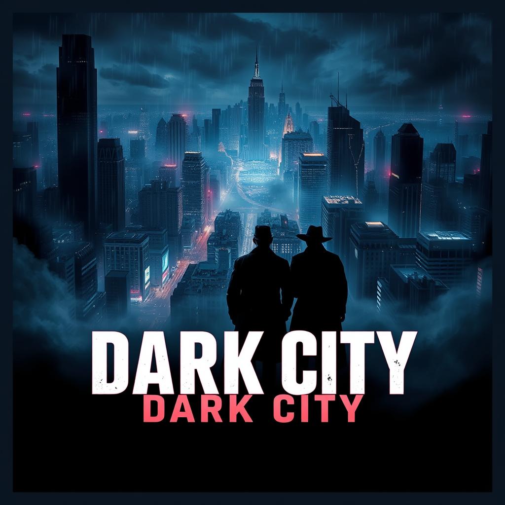 A striking movie poster for a film titled 'Dark City'