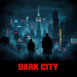 A striking movie poster for a film titled 'Dark City'