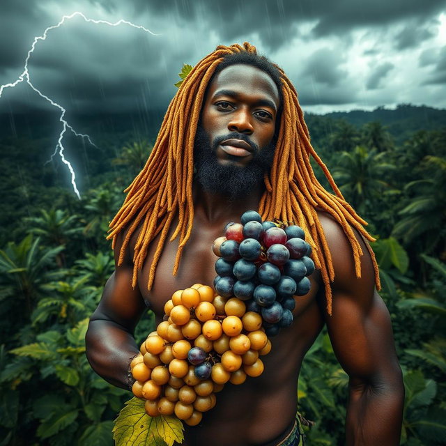 An extremely sexy and immersive scene featuring a polished, oiled-up Greek-Jamaican god captured from an extremely close aerial view