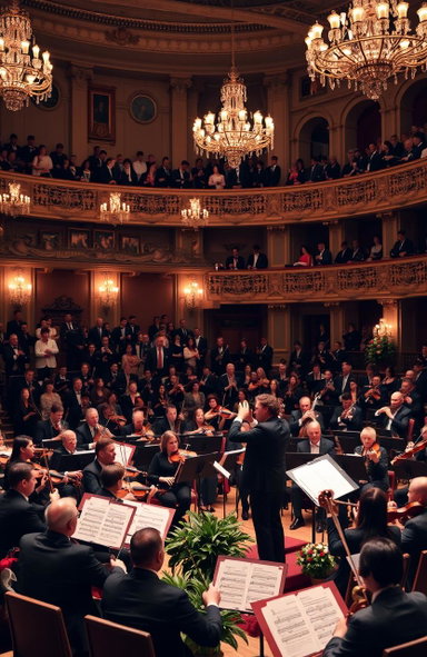 Elegant Orchestral Performance at the Paris Opera House
