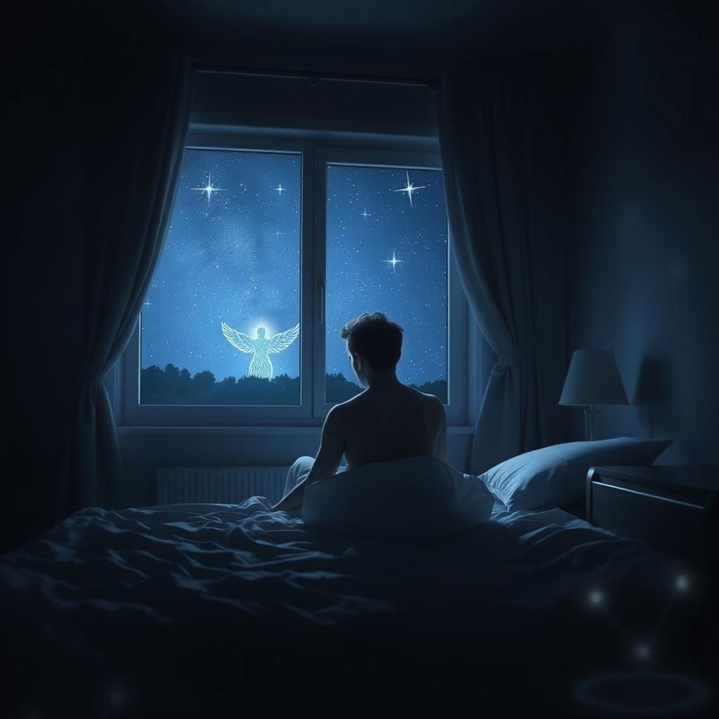 A mystical and thought-provoking scene depicting the concept of spiritual awakening at 3 AM