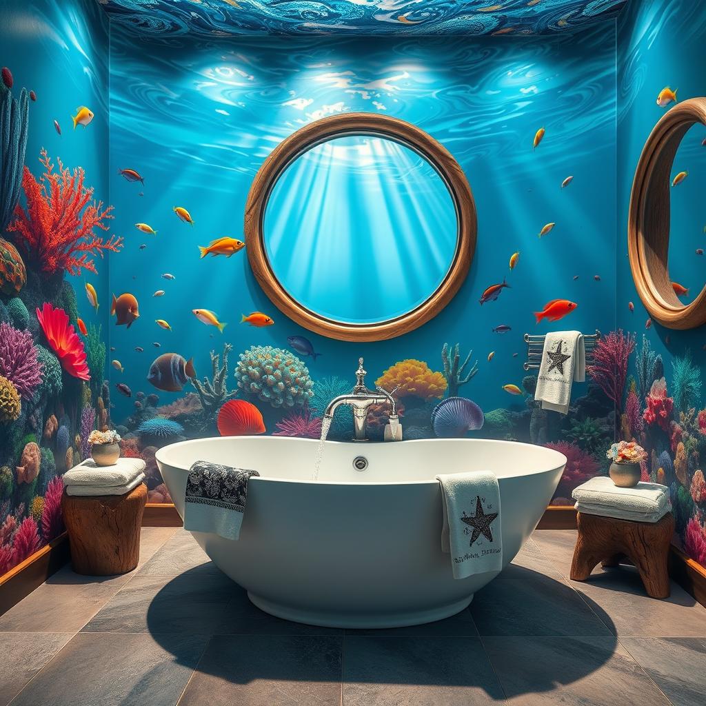 Dive Into Luxury: Underwater-Themed Bathroom