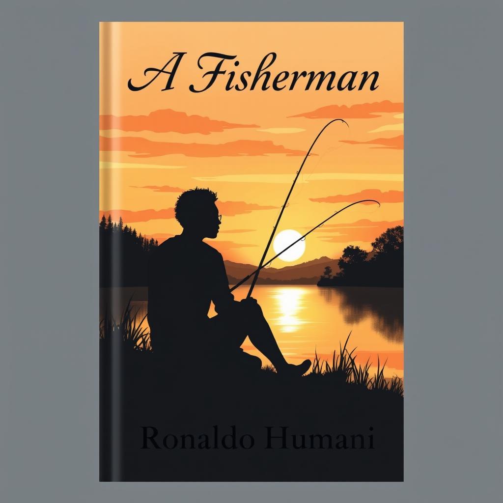 A captivating book cover illustration featuring the shadows of a young black man and a woman sitting together by the riverbank