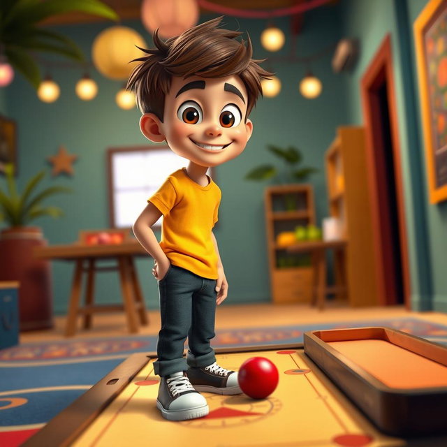 Dynamic Pixar-Style Carrom Action
