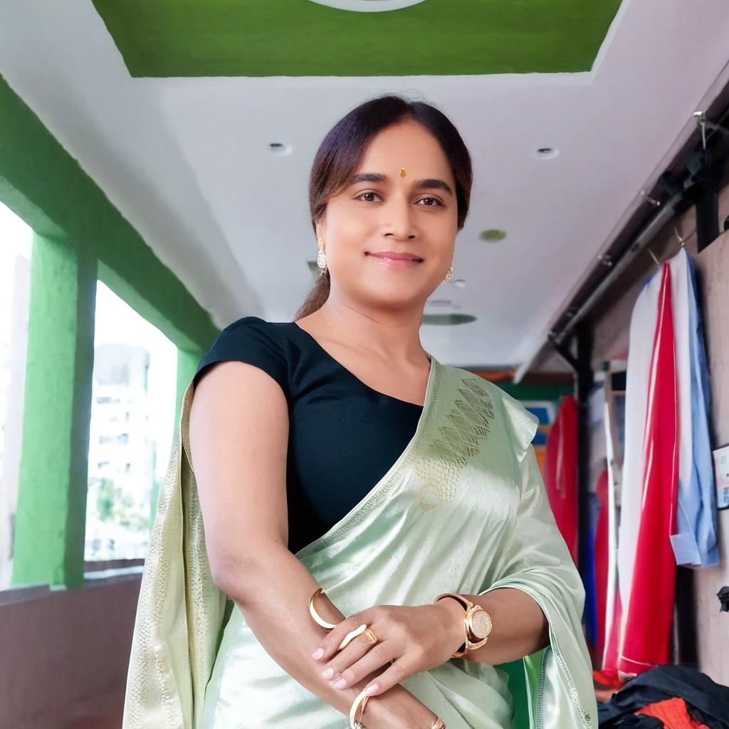 Graceful Elegance: Actress in Sari