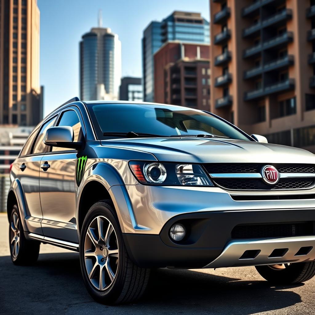 A 2012 Fiat Freemont parked in a modern urban setting