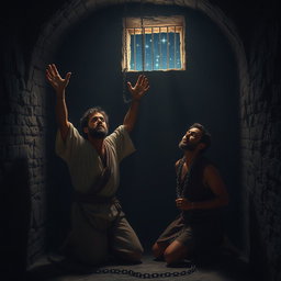 Deep in a dark prison cell at midnight, Paul and Silas are captured in a powerful moment of prayer and worship