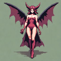 An old school Runescape style graphic of a succubus, featuring pixel art design reminiscent of the game's classic style