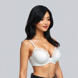 A realistic image of a woman’s body presented from head to toe