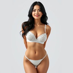 A realistic image of a woman’s body from head to toe