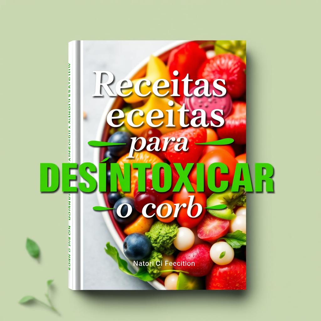 A captivating ebook cover design for 'Receitas para desintoxicar o corpo'