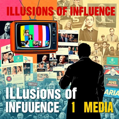 Illusions of Influence: The Power of Media | AI-Generated Digital Collage