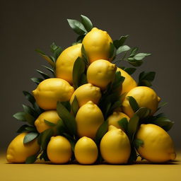 A surrealistic image of a series of nested boxes, starting from a tiniest one and progressively getting bigger, with the outermost container being a large and vibrant lemon.