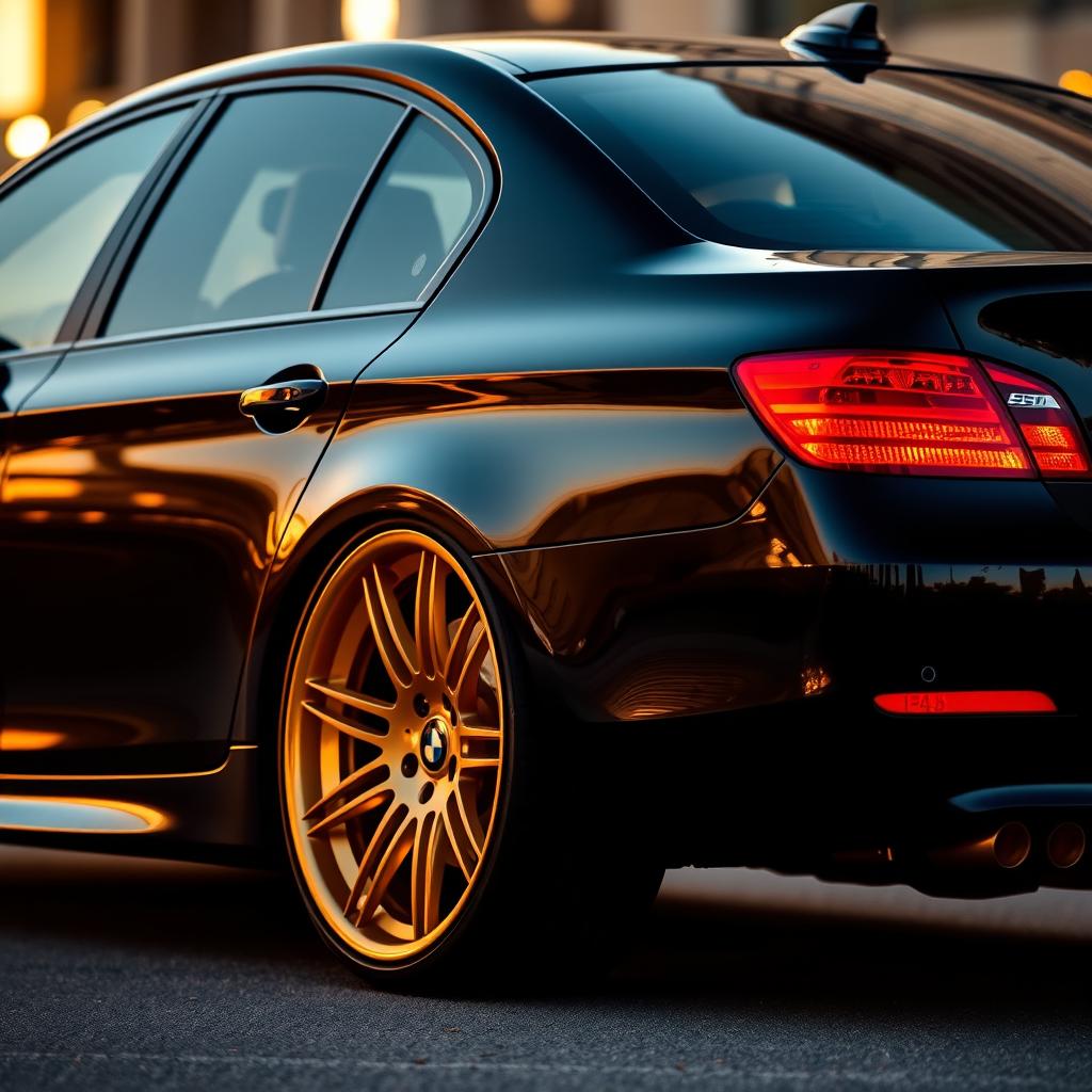 Elegant 2009 BMW 520i with Striking Golden Wheels - Luxury and Sport ...