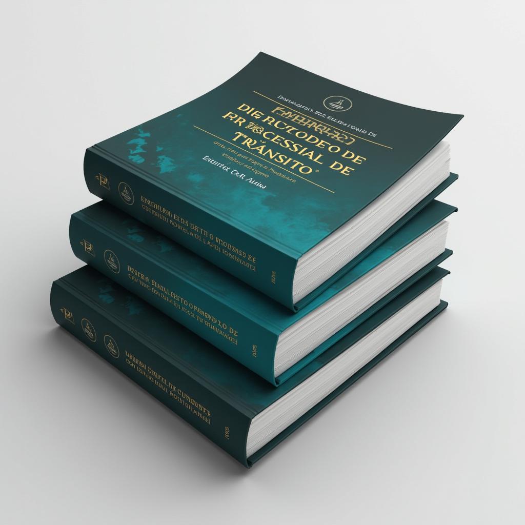 A 3D hardcover book titled 'Fundamentos do Direito Processual de Trânsito: Origem, Princípios e Evolução Doutrinária'