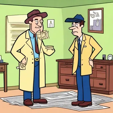 In the cartoon episode, the clever detective anatomized the crime scene to solve the mystery.