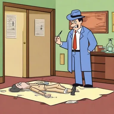 In the cartoon episode, the clever detective anatomized the crime scene to solve the mystery.