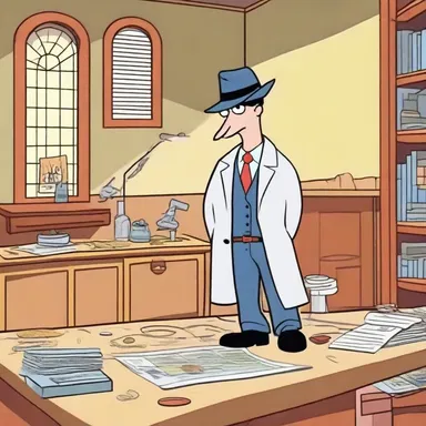 In the cartoon episode, the clever detective anatomized the crime scene to solve the mystery.