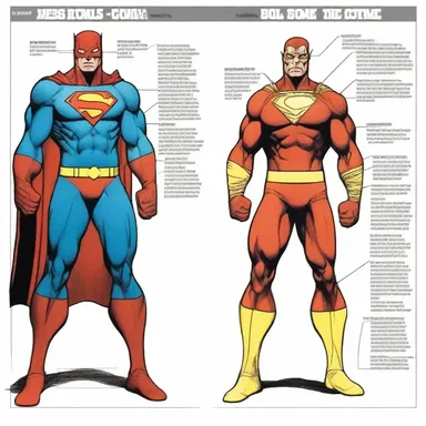 The comic book artist took great care to anatomize the superhero's costume, ensuring every detail was perfect.