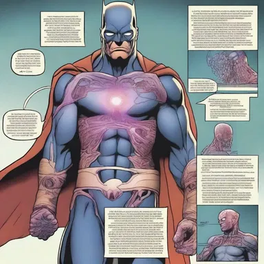 In the comic book, the superhero uses his x-ray vision to anatomize the villain's intentions.