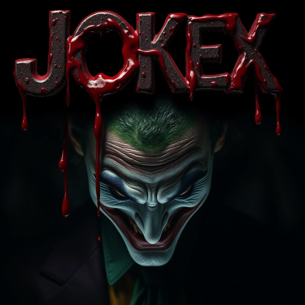 An intense and dramatic scene featuring the Joker from the 2019 movie, his iconic makeup and sinister smile clearly visible