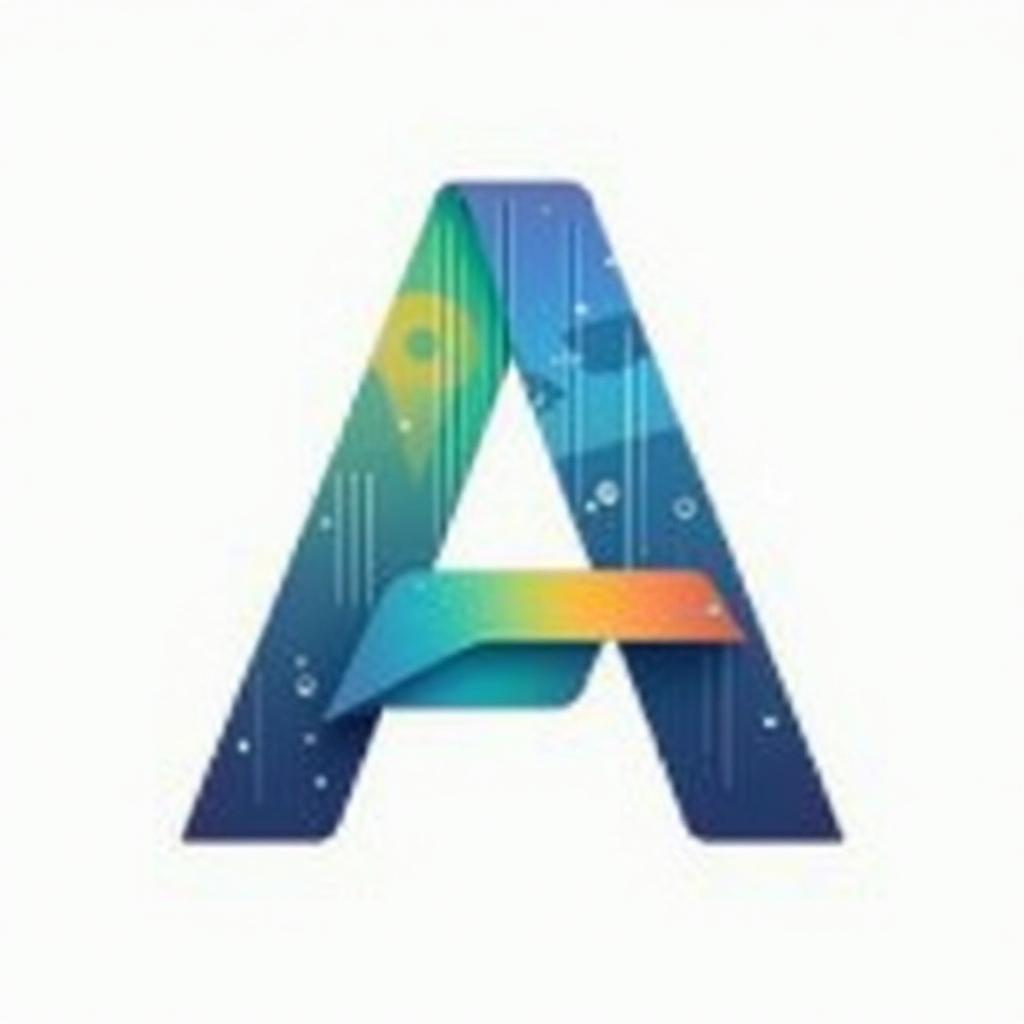 A sleek, modern icon representing property management software, designed in the shape of the letter 'A'