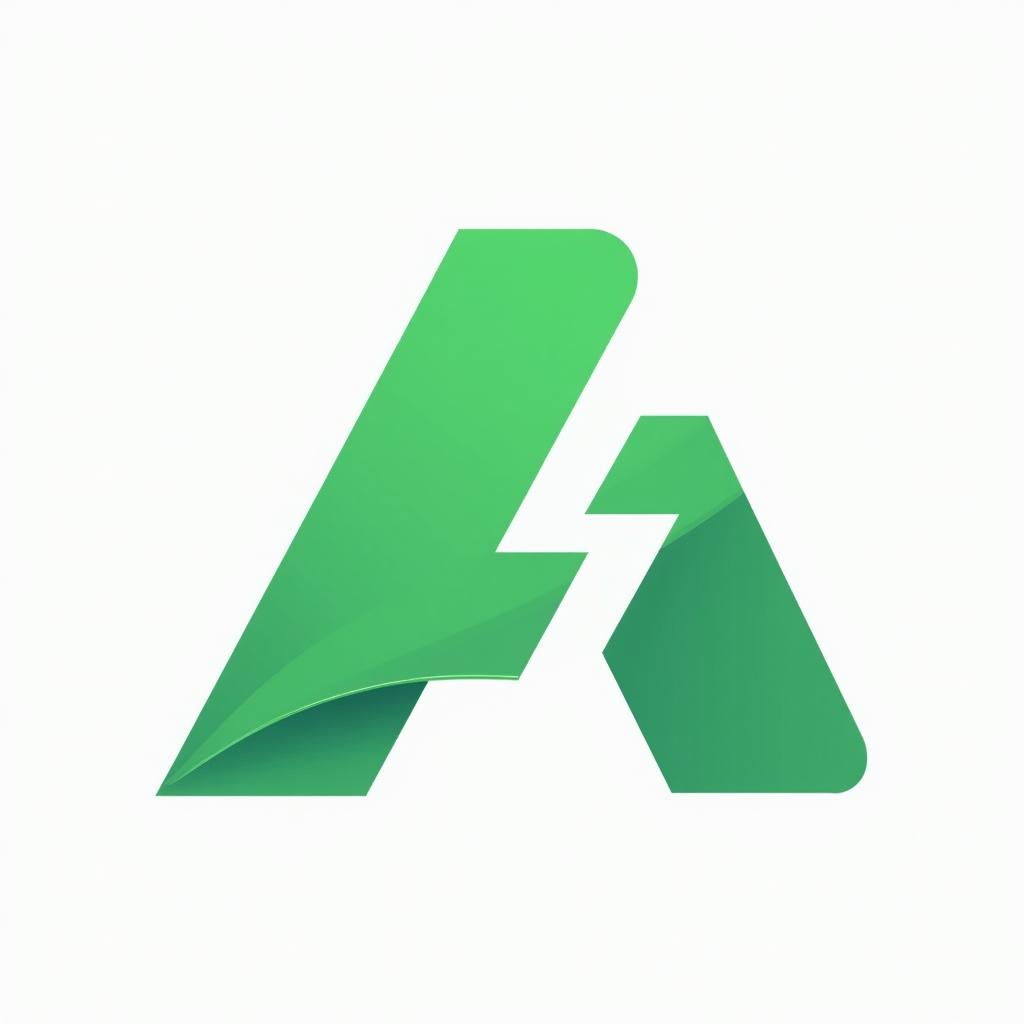 A sleek, modern icon representing property management software, designed in the shape of the letter 'A'