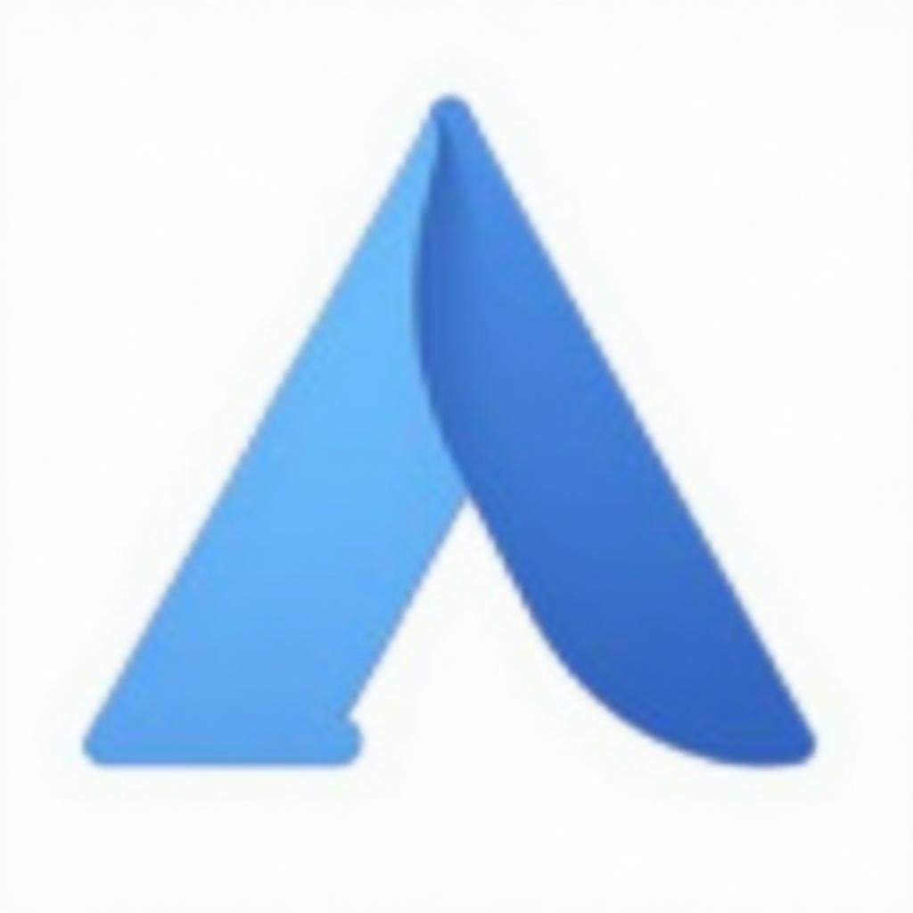 A sleek, modern icon representing property management software, designed in the shape of the letter 'A'