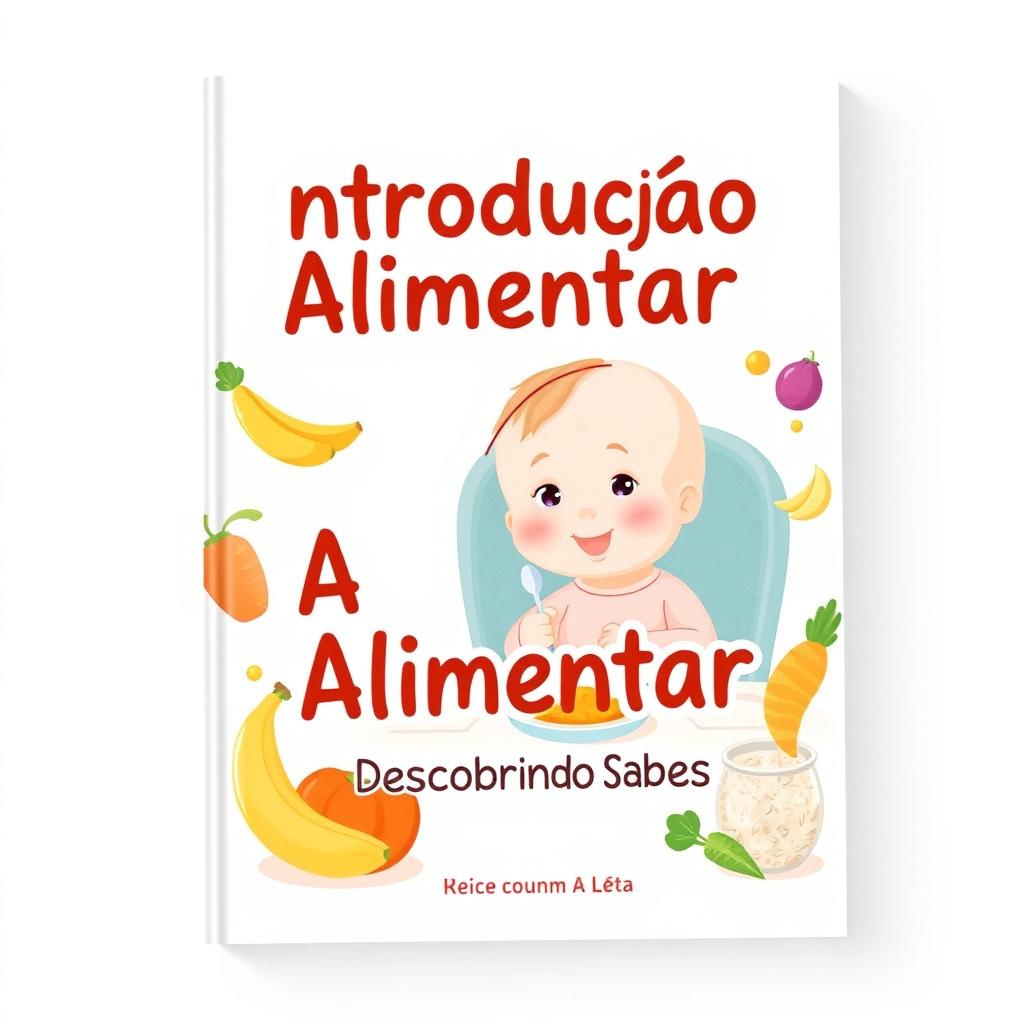 An engaging eBook cover design focusing on introducing solid foods to infants