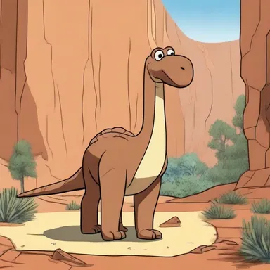 In the animated series, the protagonist discovers a secret underground laboratory where scientists have managed to resurrect an Anatotitan, which becomes their loyal sidekick.