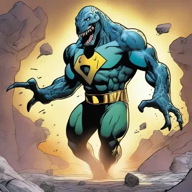 In the comic book series, the superhero gains incredible powers after coming into contact with the bone fragments of an Anatotitan, becoming unstoppable against evil forces.