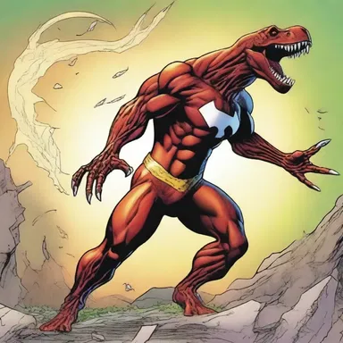 In the comic book series, the superhero gains incredible powers after coming into contact with the bone fragments of an Anatotitan, becoming unstoppable against evil forces.