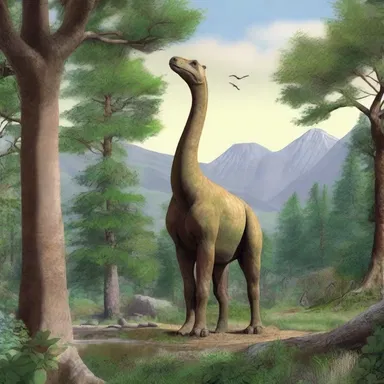 During the late Cretaceous period, an Anatotitan inhabited the lush landscapes of North America, leaving behind fossil evidence that provides valuable insights into the Earth's past.
