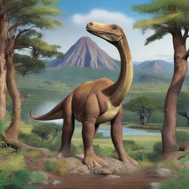 During the late Cretaceous period, an Anatotitan inhabited the lush landscapes of North America, leaving behind fossil evidence that provides valuable insights into the Earth's past.