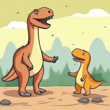 Why did the Anatotitan refuse to share its favorite snack? Because it was a little bit of a tyrannosaurus!