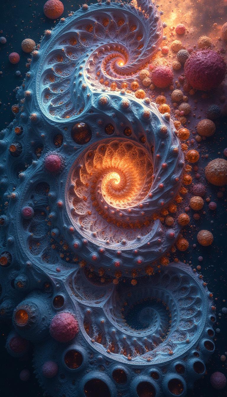 An extraordinarily beautiful abstract fractal artwork showcasing the most stunning and intricate patterns imaginable