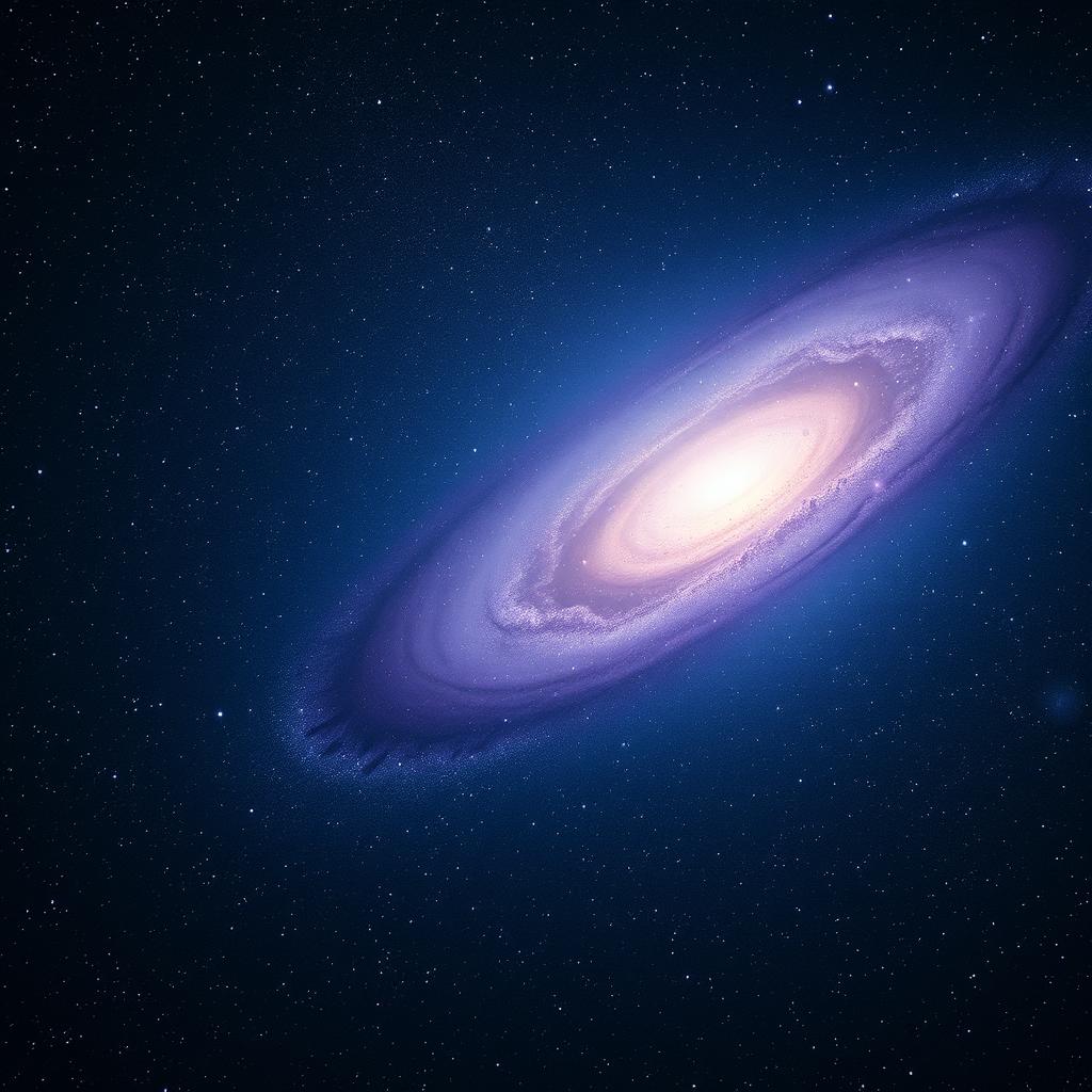 A vast, dark and cold space filled with shimmering stars and distant galaxies