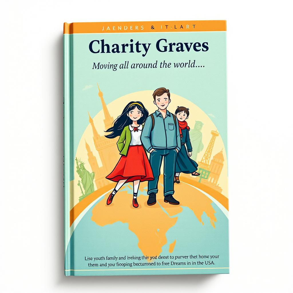 A book cover design depicting the theme of migration and drama