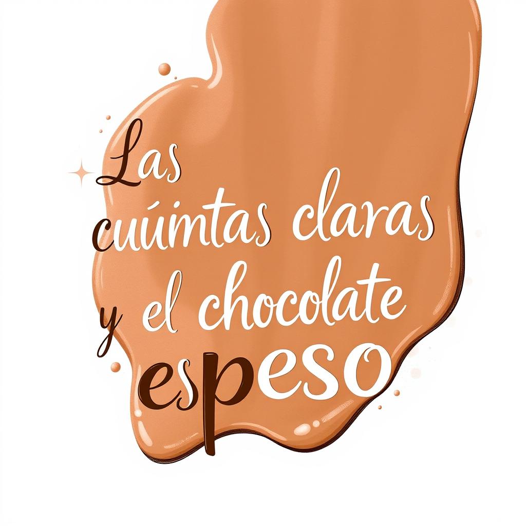 A creative sketch showcasing the phrase 'Las cuentas claras y el chocolate espeso'