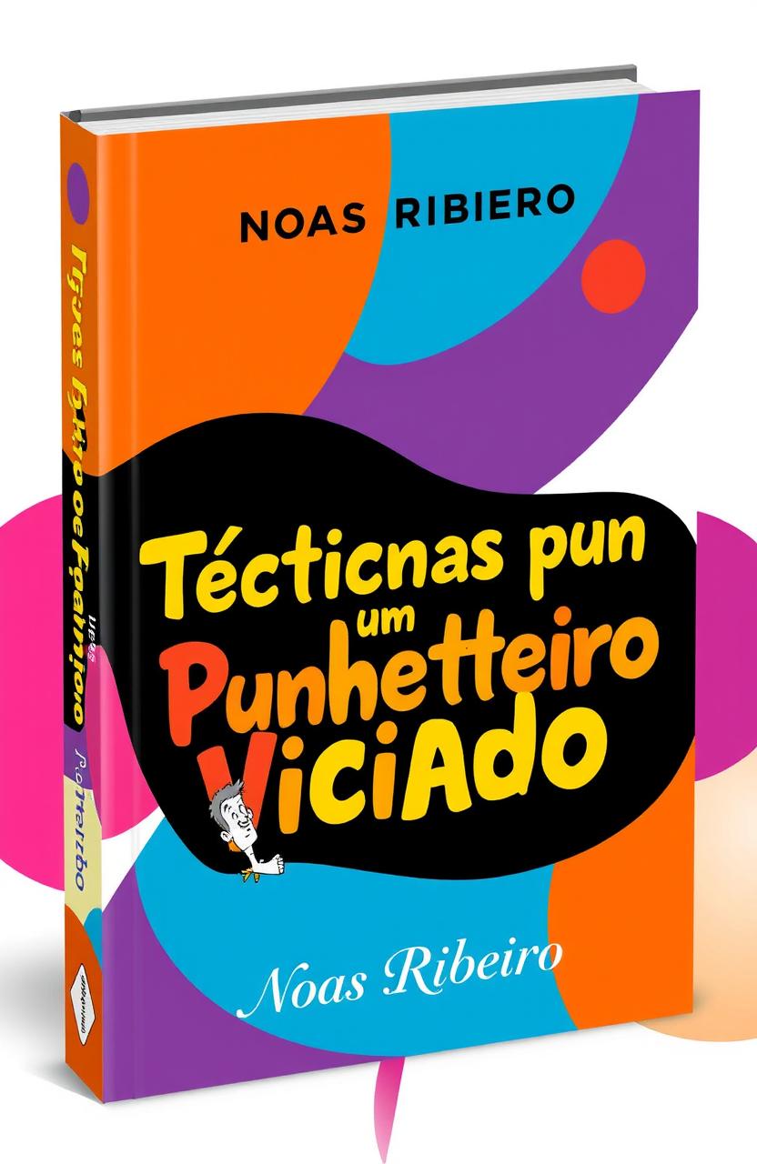 A book cover for a fictional work titled 'Técnicas para um Punheteiro Viciado' by Noas Ribeiro